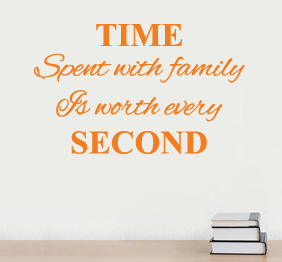 מדבקת קיר - Time spent with family