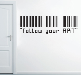 מדבקת קיר - follow your ART