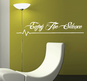 מדבקת קיר - enjoy the silence