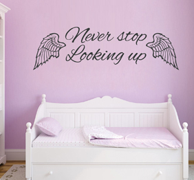 מדבקת קיר - Never stop looking up