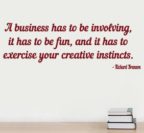 מדבקת קיר - A business