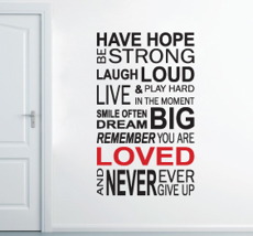 מדבקת קיר - משפטי השראה - חוקי המשפחה