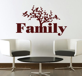 מדבקת קיר - family tree