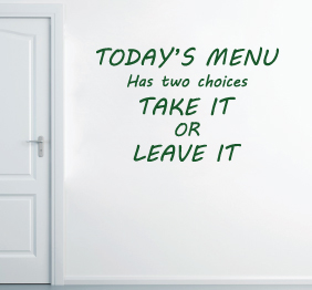 מדבקת קיר - Today‘s menu