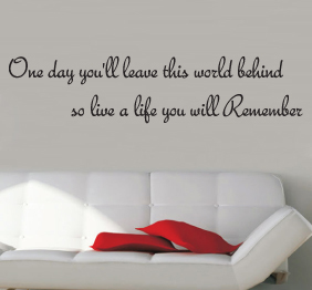 מדבקת קיר - One day