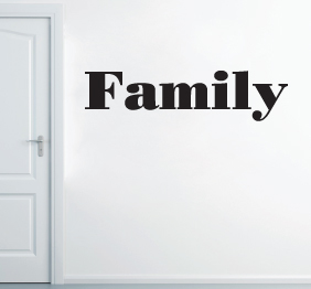 מדבקת קיר - family