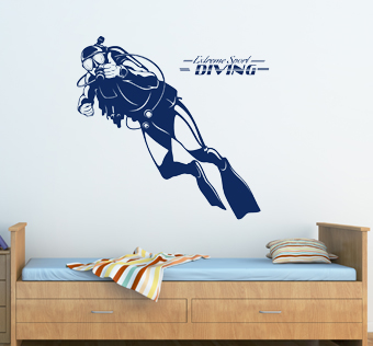 מדבקת קיר - צלילה - EXTREME SPORT DIVING