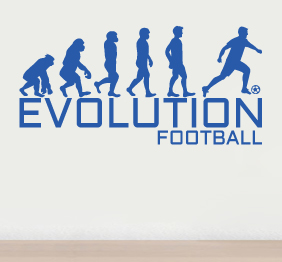 מדבקת קיר - אבולוציה - כדורגל