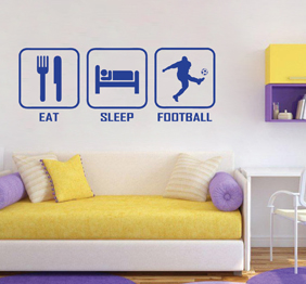 מדבקת קיר - כדורגל בחלקים