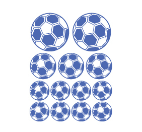 מדבקות קיר בתפזורת - כדורגל