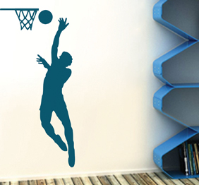 מדבקת קיר - כדורסל - סל הניצחון