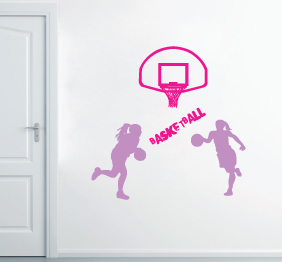 מדבקות קיר - שחקניות כדורסל