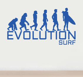 מדבקת קיר - אבולוציה - גולש