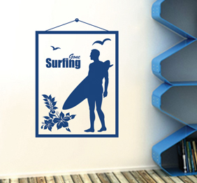 מדבקת קיר : מסגרת - גולש