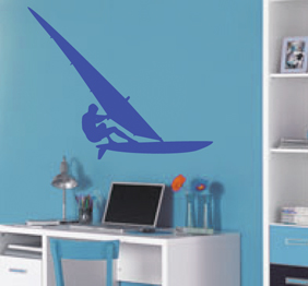 מדבקת קיר - גולש וגלשן רוח