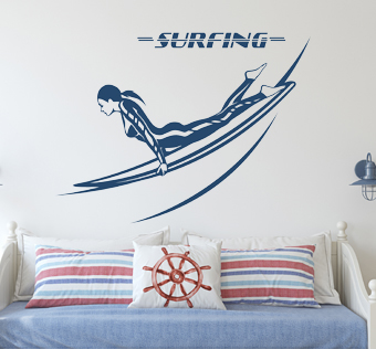 מדבקת קיר גולשת - SURFING
