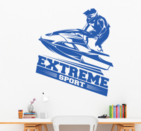 מדבקת קיר - אופנוע ים - EXTREME