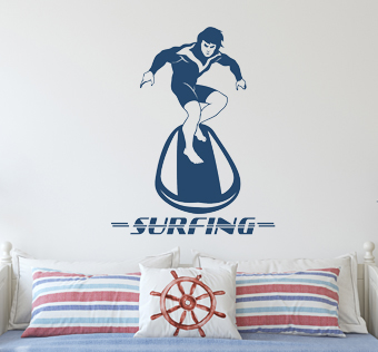 מדבקת קיר גולש - SURFING