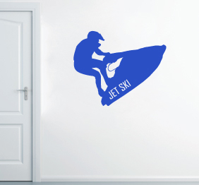 מדבקת קיר - אופנוע ים