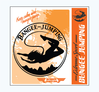 מדבקת קיר - פוסטר וניל - קפיצת בנגי - EXTREME SPORT BUNGEE