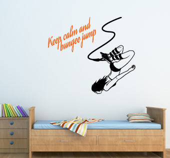 מדבקת קיר - קפיצת בנגי - BUNGEE