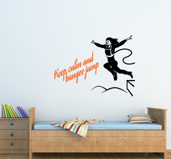מדבקת קיר - קפיצת בנגי - BUNGEE