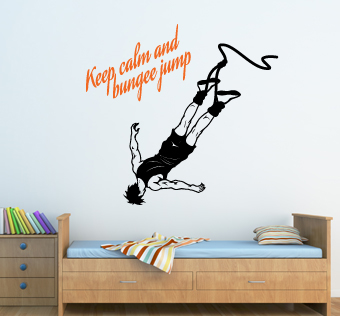 מדבקת קיר - קפיצת בנגי - BUNGEE