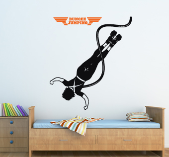 מדבקת קיר - קפיצת בנגי - BUNGEE