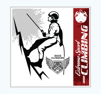 מדבקת קיר - פוסטר וניל - טיפוס הרים - EXTREME SPORT CLIMBING