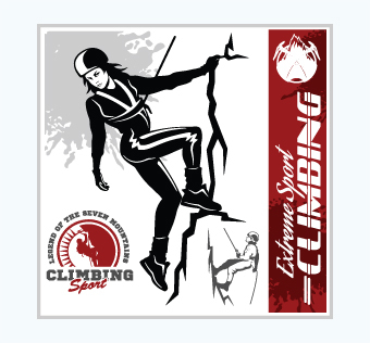מדבקת קיר - פוסטר וניל - טיפוס הרים - EXTREME SPORT CLIMBING