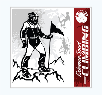 מדבקת קיר - פוסטר וניל - טיפוס הרים - EXTREME SPORT CLIMBING