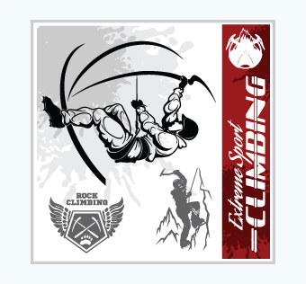 מדבקת קיר - פוסטר וניל - טיפוס הרים - EXTREME SPORT CLIMBING