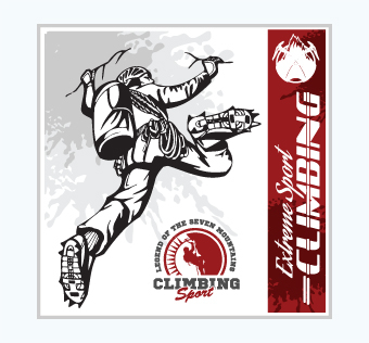 מדבקת קיר - פוסטר וניל - טיפוס הרים - EXTREME SPORT CLIMBING