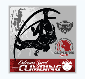 מדבקת קיר - פוסטר וניל - טיפוס הרים - EXTREME SPORT CLIMBING