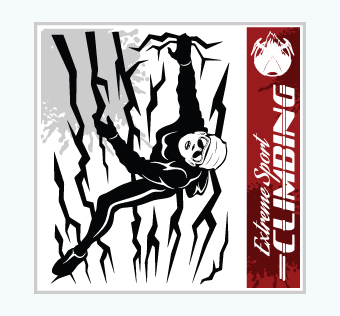 מדבקת קיר - פוסטר וניל - טיפוס הרים - EXTREME SPORT CLIMBING