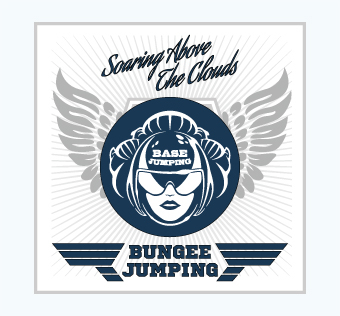 מדבקת קיר - פוסטר וניל - קפיצת בסיס - EXTREME SPORT BASE JUMPING