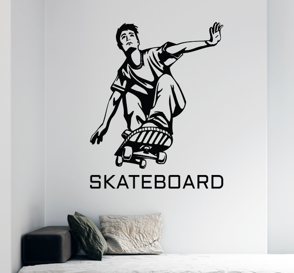 מדבקת קיר - גולש סקייטבורד 2026