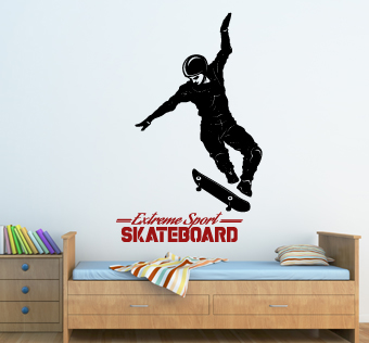 מדבקת קיר - גולש סקייטבורד - SKATEBOARD