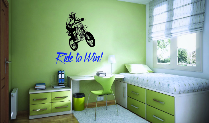 מדבקת קיר - אופנוען וילי