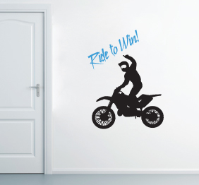 מדבקת קיר - אופנוען