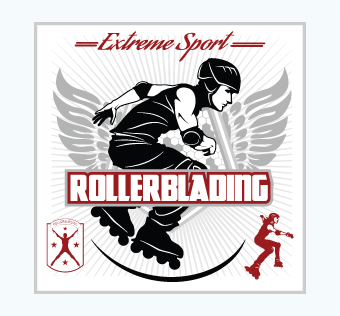 מדבקת קיר - פוסטר וניל - רולרבליידס - EXTREME SPORT ROLLERBLADING,מדבקות קיר ספורט,מדבקות קיר רולרבליידס
