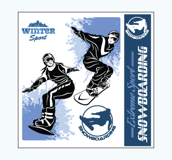 מדבקת קיר - פוסטר וניל - סנובורד - EXTREME SPORT SNOWBOARDING