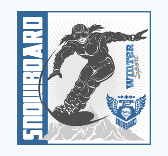 מדבקת קיר - פוסטר וניל - סנובורד - EXTREME SPORT SNOWBOARDING