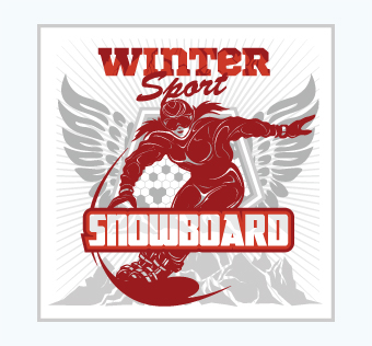 מדבקת קיר - פוסטר וניל - סנובורד - EXTREME SPORT SNOWBOARDING