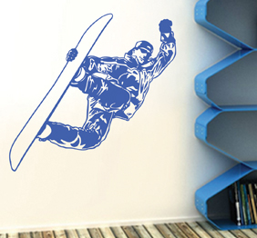 מדבקת קיר - גולש סנובורד