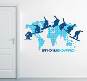 מדבקת קיר - סנואובורד
