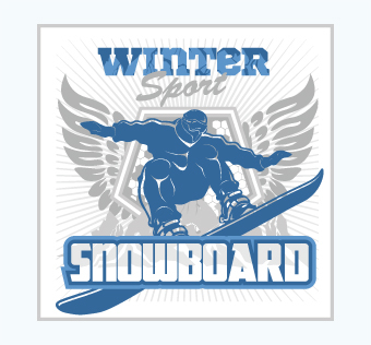 מדבקת קיר - פוסטר וניל - סנובורד - EXTREME SPORT SNOWBOARDING