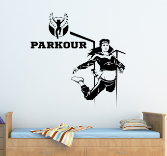 מדבקת קיר - פארקור - PARKOUR
