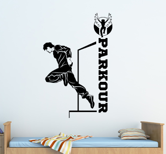 מדבקת קיר - פארקור - PARKOUR