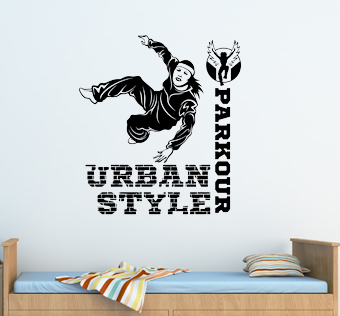מדבקת קיר - פארקור - PARKOUR